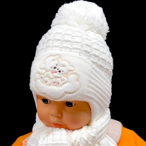 Прикиндер комплект UK1-1235 шапка с утеплителем + шарф (р.42-44) - фото 24486
