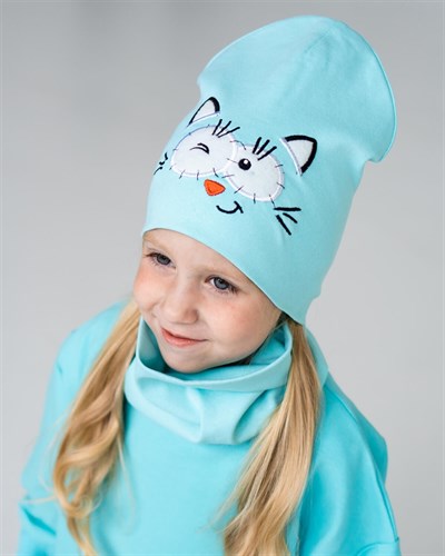 Milli шапка и снуд Crazy cat, комплект из двойного трикотажа (р.48-54) - фото 38955