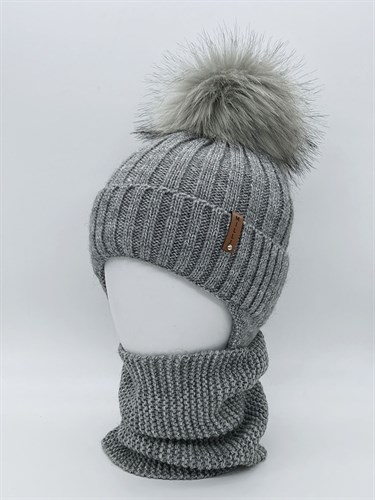 Milli комплект Konte шапка для мальчика с утеплителем + снуд (р.44-48,48-52,52-56) - фото 43501