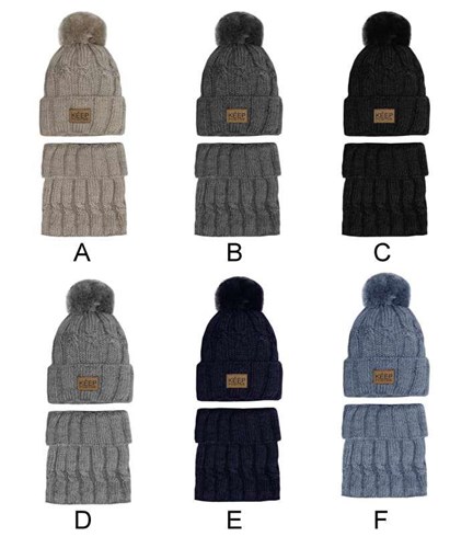 .AJS комплект 44-568 шапка на флисе+снуд (р.52-54) ч/з 44-568