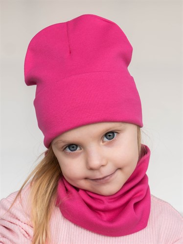 Milli комплект Рубчик шапка девочка двойной трикотаж + снуд (р.44-48,48-52,52-56) - фото 44390