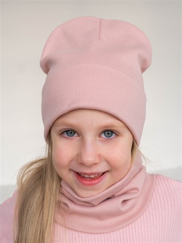 Milli комплект Рубчик шапка девочка двойной трикотаж + снуд (р.44-48,48-52,52-56,56-60) - фото 47568