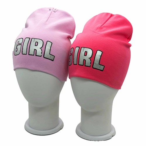 шапка GIRL, двойной трикотаж (р.48-50) - фото 47791