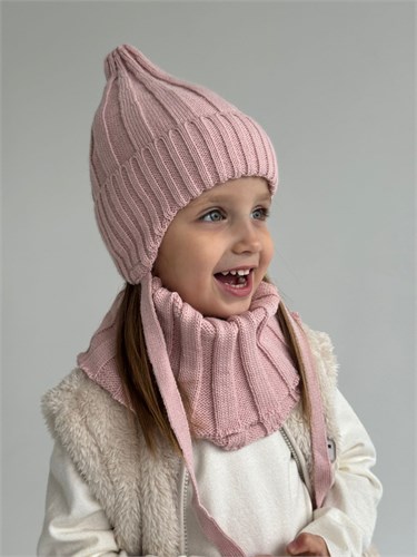 Milli комплект Тыковка, шапка на синтепоне, подклад хлопок+снуд (р.48-50, 50-52) 15987 - фото 50329