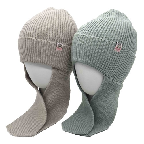 Amali шапка-ушанка вязаная, подклад флис (р.48-50) 15964-Л