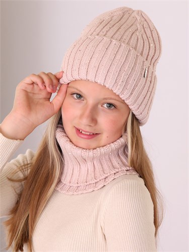 Поляярик комплект М-06-87 шапка подклад флис+ снуд (р.56-58) М-06-87 - фото 50393