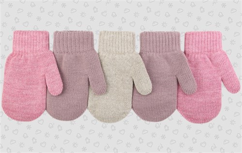 Теплыши варежки TMg-017 двойная вязка (размер 15) TMg-017 - фото 50434