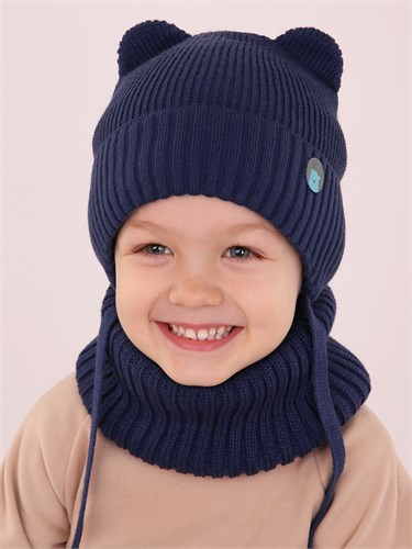 Поляярик комплект S-03-57 шапка на утеплителе+cнуд на флисе (р.46-48) ЧЗ S-03-57 - фото 50459