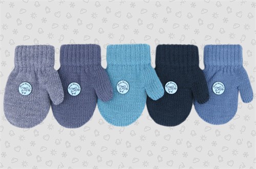 Теплыши варежки TMm-025 двойная вязка (размер 12) TMm-025 - фото 50470