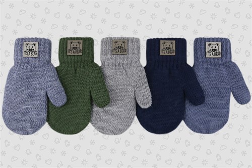 Теплыши варежки TMm-028 двойная вязка (р.13/3-4 года) TMm-028