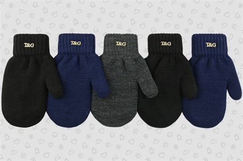 Теплыши варежки TMm-929 двойная вязка (размер 16) TMm-929 - фото 50475