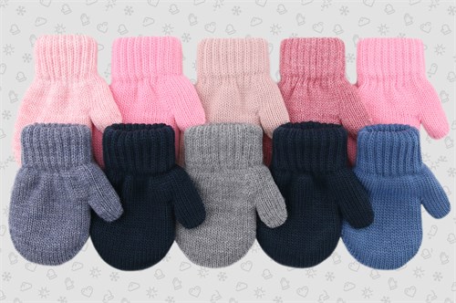 Теплыши варежки TMx-002 двойная вязка (размер 12) TMx-002 - фото 50476