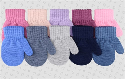 Теплыши варежки TMm-031 одинарная вязка (размер 12,5/2-3года) М 16180