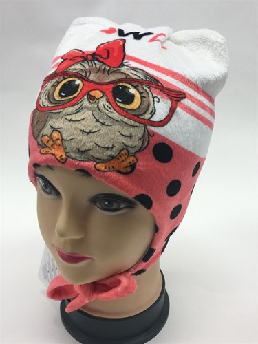 ambra шапка для девочки велюровая (р.48-50) owl - фото 5572