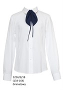 SLY модель 125A/S/18 блузка белая длин.рук. синий галстук (р-ры134-164) 6 шт.