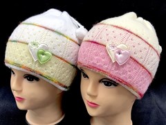 AGBO шапка Jesein EX (сердечки) двойн.вязка (р.50-52)