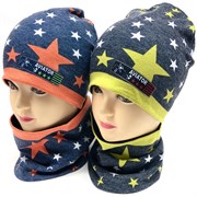 ambra шапка двойной трикотаж + снуд (р.50-52)