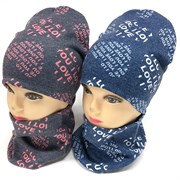 ambra шапка двойной трикотаж + снуд (р.52-54)