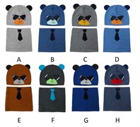 .AJS комплект 40-063 шапка одинарная вязка + снуд (р.46-48) М 40-063