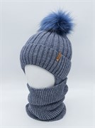 Milli комплект Konte шапка для мальчика с утеплителем + снуд (р.44-48,48-52,52-56)