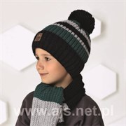 .AJS комплект 44-527 шапка на флисе+шарф (р.54-56)