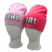 шапка GIRL, двойной трикотаж (р.48-50)