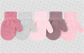 Теплыши варежки TMg-012 одинарная вязка (размер 13/3-4года) М TMg-012