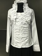 WhiteRose блузка длинный рукав,белая (р.128-158) 