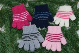 margot перчатки PUCHATKI STRIPE одинарная вязка букле (размер 11)