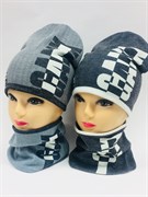 ambra комплект шапка дв.трикотаж + снуд (р.50-54)