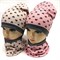 ambra комплект шапка для девочки двойной трикотаж + снуд (р.52-54) сердца - фото 17165