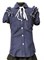 блузка короткий рукав, горох, синяя (р.36,36,38,40,42) - фото 22262