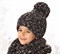 .AJS комплект 38-526 шапка двойная вязка + шарф (р.54-56) - фото 25111