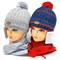 AGBO комплект 2159 Topos шапка с утеплителем, подклад хлопок+шарф (р.50-52) - фото 26827
