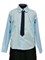 BG блузка длинный рукав c галстуком, голубая (рост 134-164) 6шт. - фото 31207