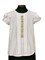 AGATKA блузка короткий рукав, прямая, белая (р.134-164) - фото 31225