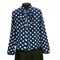 Catherine блузка длинный рукав, прямая, синяя в горох (р.128-158) - фото 37763
