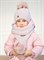 AGBO комплект 2267 Alama шапка двойная вязка, подклад полоска флиса + шарф (р.50-52) ч/з 2267 Alama
