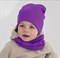 Milli комплект Рубчик шапка девочка двойной трикотаж + снуд (р.44-48,48-52,52-56,56-60) РубчикKPL-Girl - фото 48924